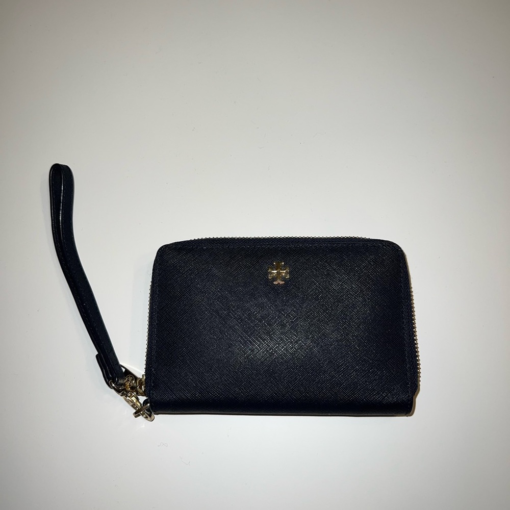 Tory Burch York Wristlet in Navy Blue